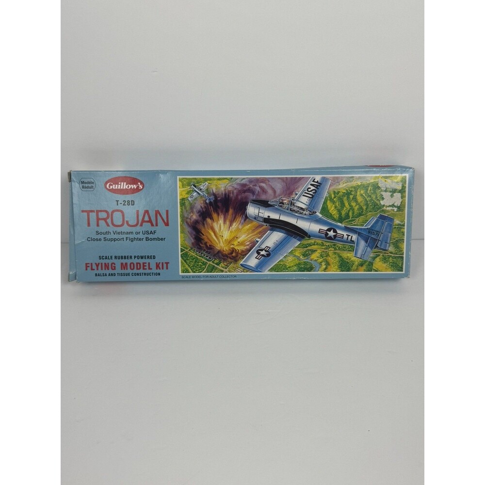 Guillows North American T-28D Trojan Flying model kit fighter bomber Open Box